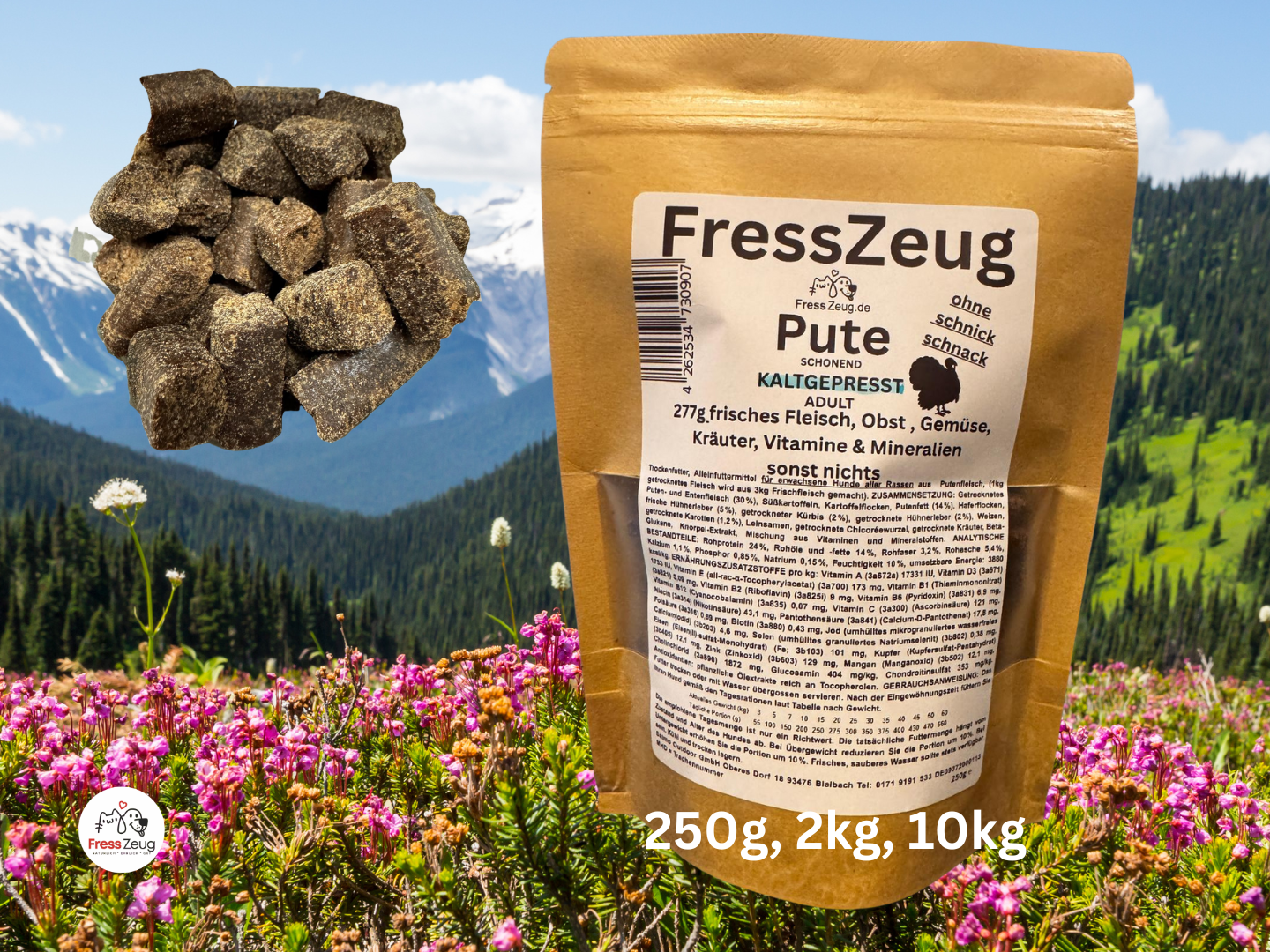 Jetzt testen! Pute Adult – Schonend Kaltgepresstes Premium-Hundefutter
