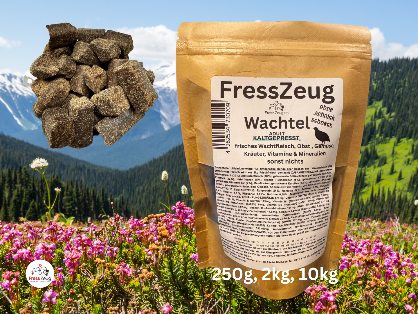 Jetzt testen! Wachtel Kaltgepresst Adult – Naturnahes Premium-Hundefutter