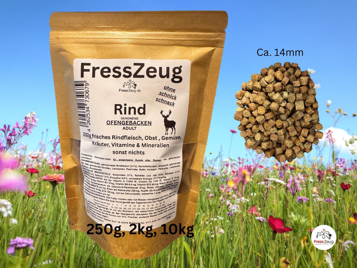 10kg Rind Adult – Schonend Kaltgepresstes Premium-Hundefutter