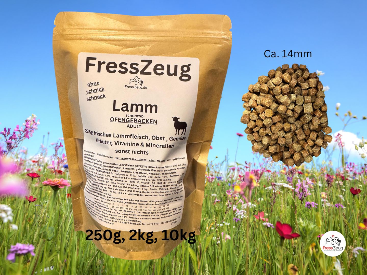 FressZeug Lamm Ofengebacken Adult – Schonend gebackenes Trockenfutter für ausgewachsene Hunde