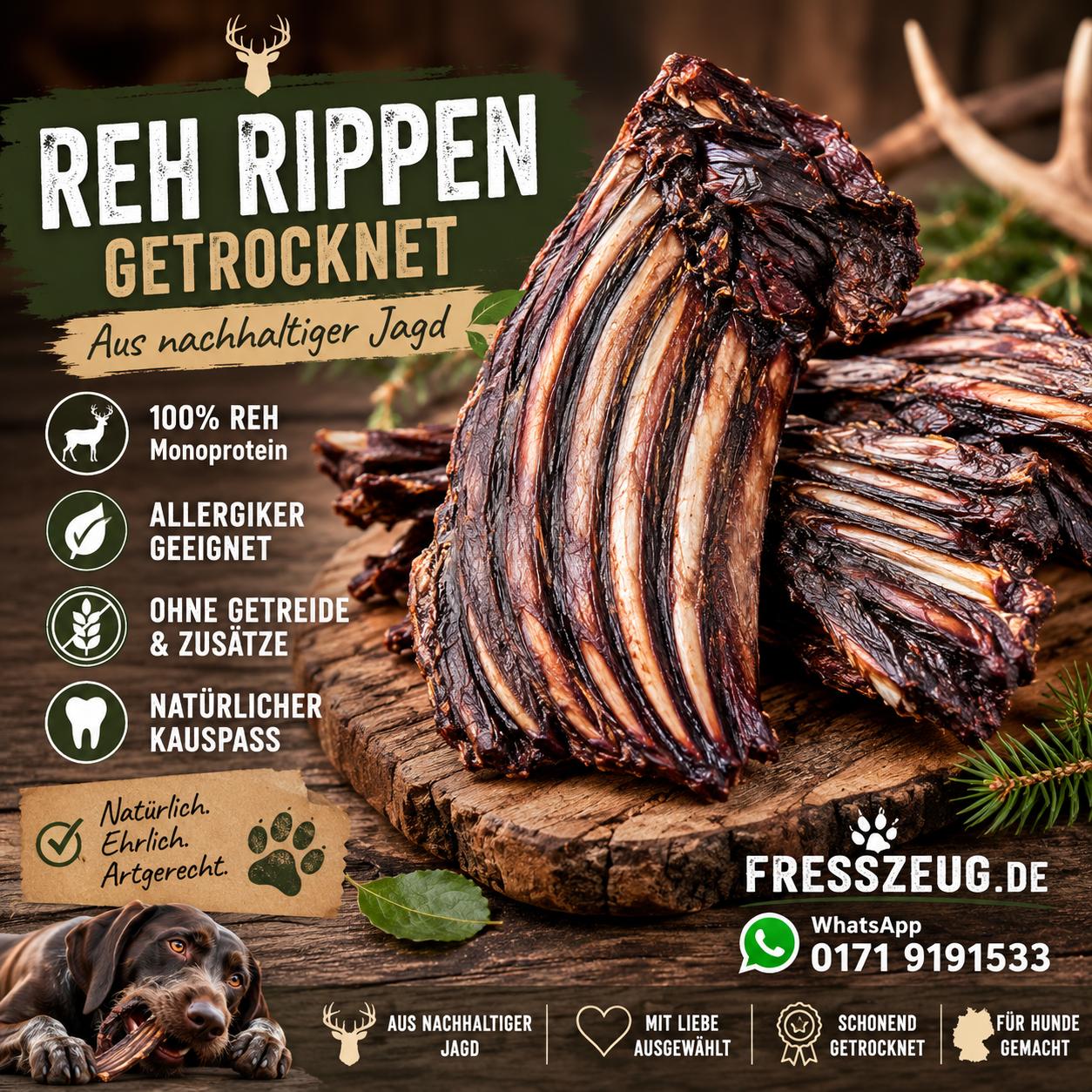 Fleischige Rehrippen