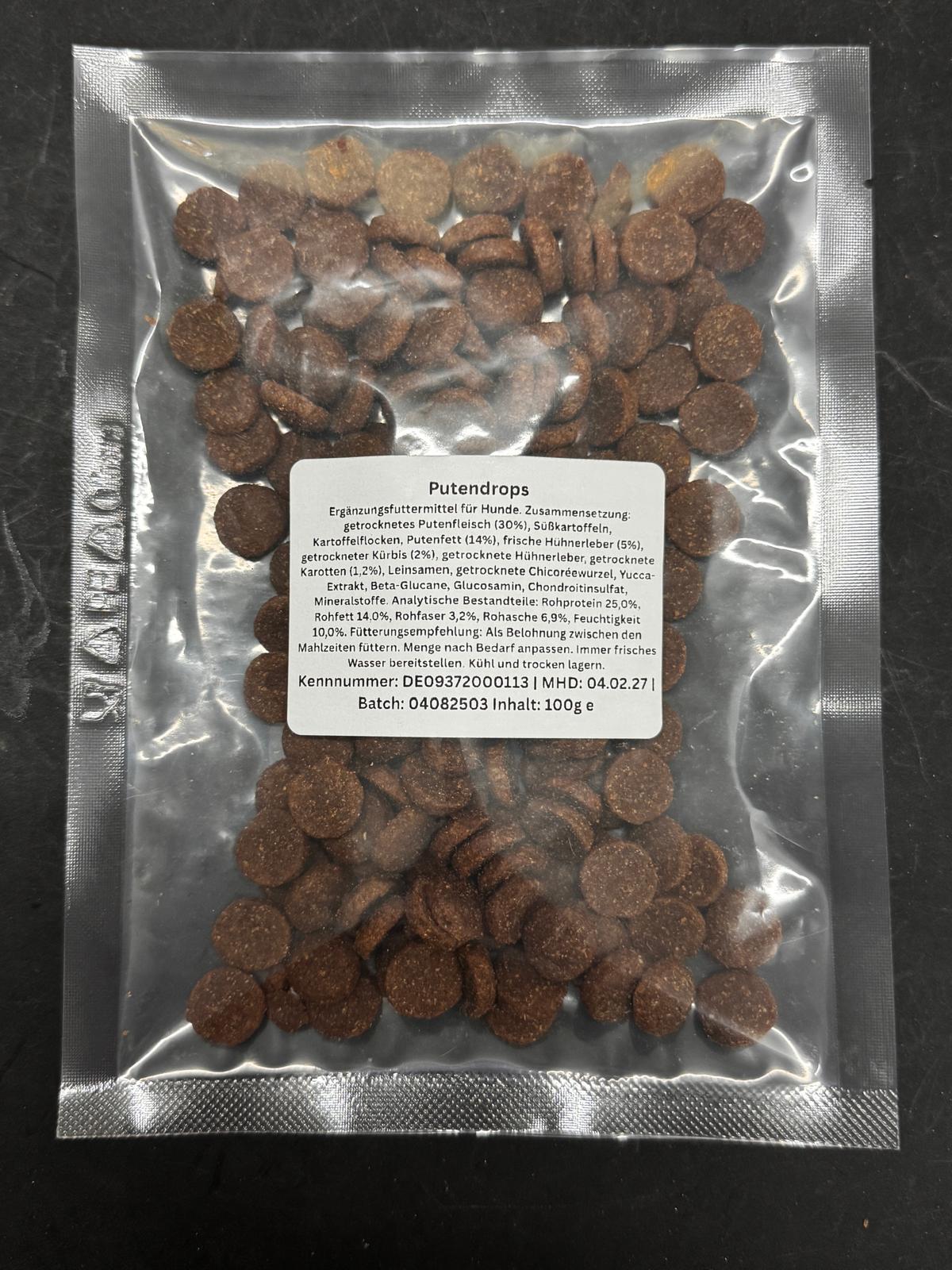 Putendrops – Der bekömmliche Geflügel-Snack für Training & Alltag (100 g)