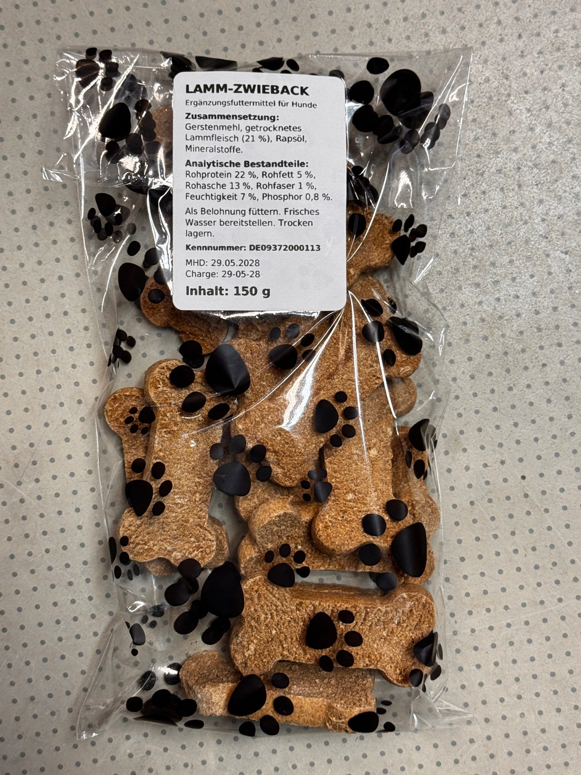 FRESSZEUG Lamm-Zwieback 150 g – Ergänzungsfuttermittel für Hunde