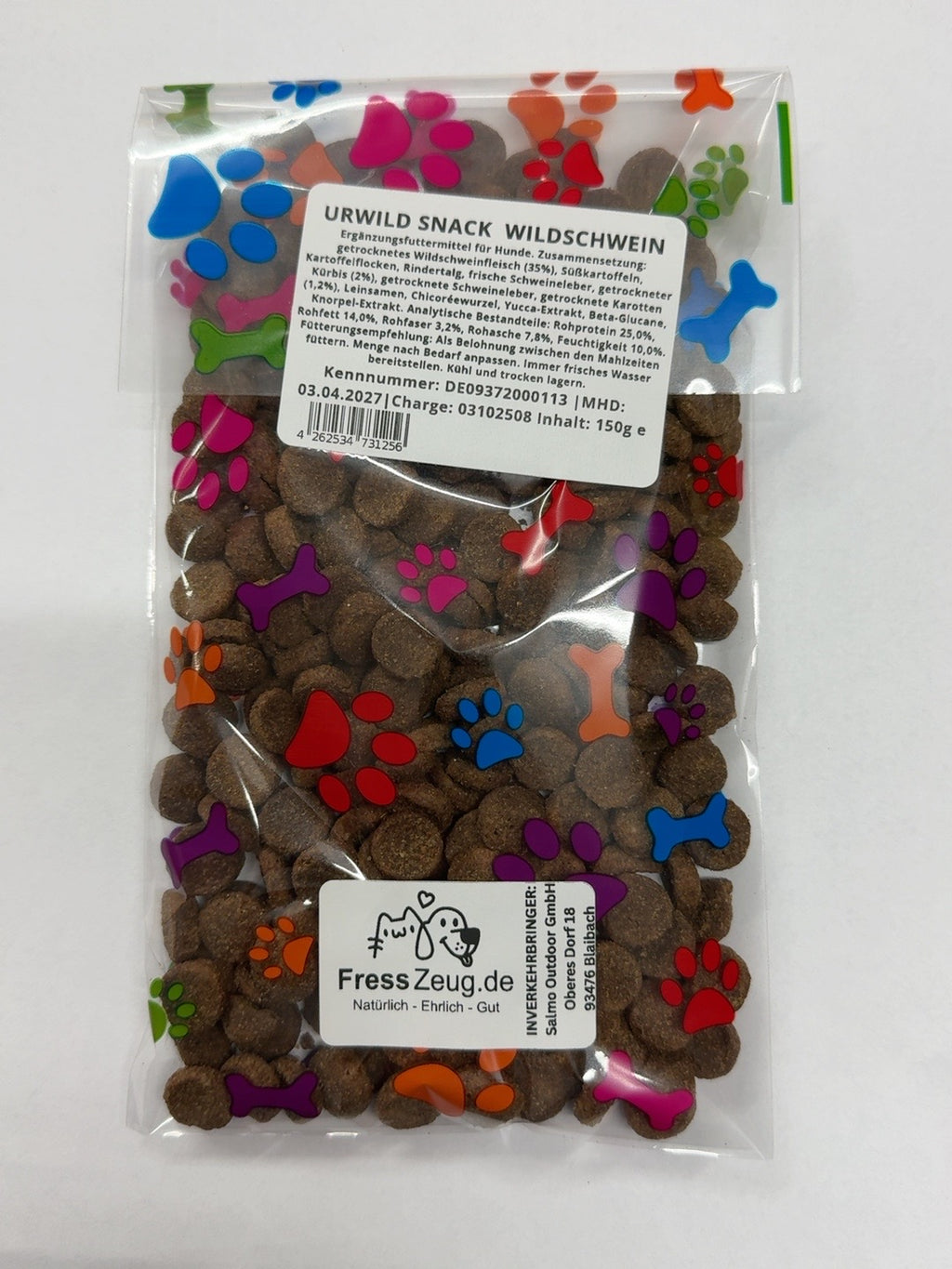 FressZeug URWILD Snack Wildschwein 150 g