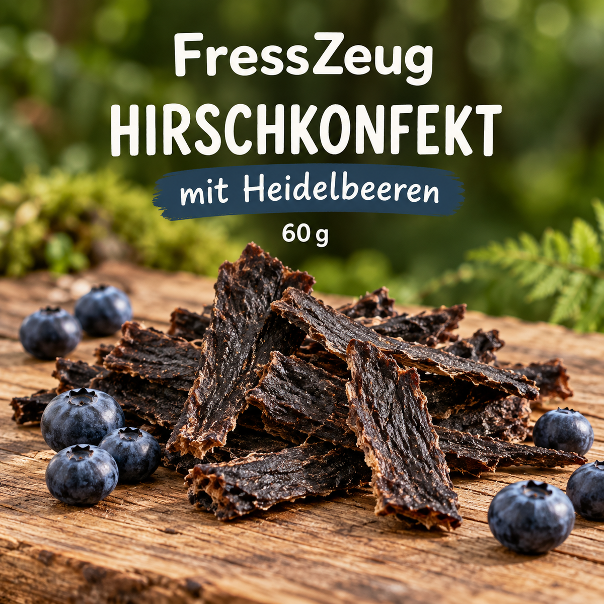 Hirschkonfekt mit Heidelbeeren – 60 g