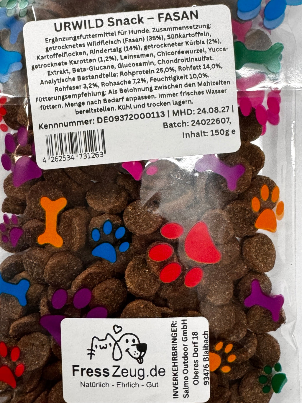 URWILD Snack Fasan – Zutaten und Analytische Bestandteile