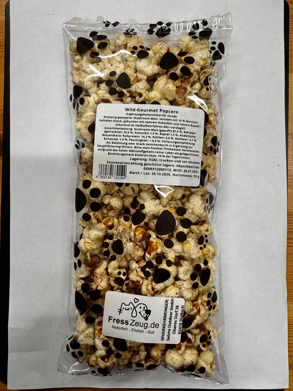 Wild-Gourmet Popcorn 50 g – Originalverpackung